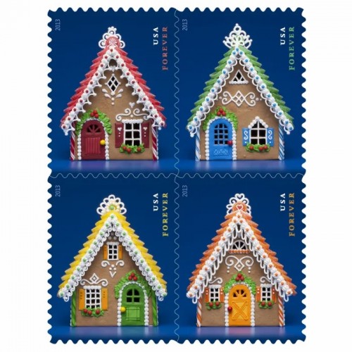 Contemporary Christmas Gingerbread Houses Stamps 2013