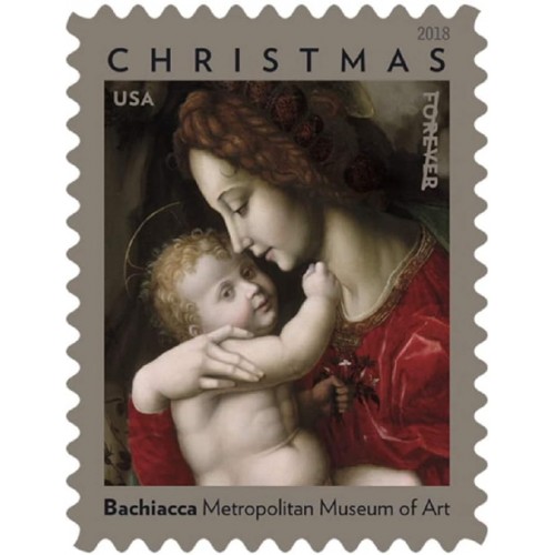 Madonna and Child by Bachiacca Stamp 2018