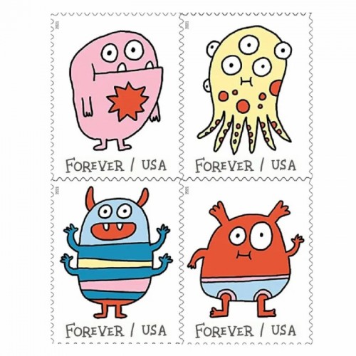 Message Monsters Forever Stamps 2021