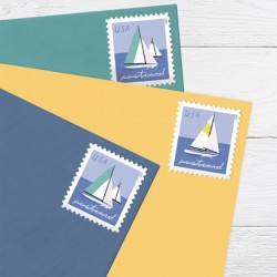Sailboats Postcard Stamps 2023