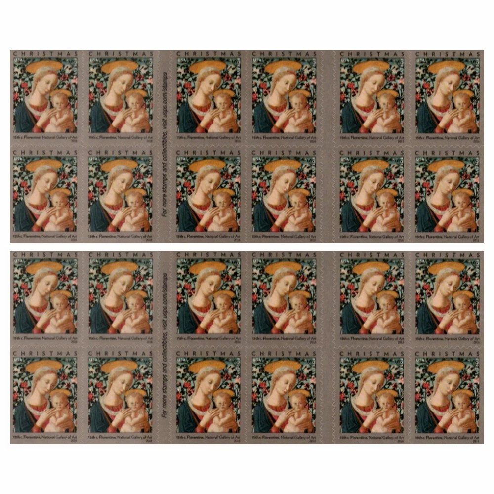 Florentine Madonna and Child Christmas Stamps 2016