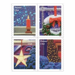 Holiday Windows Forever Stamps 2016