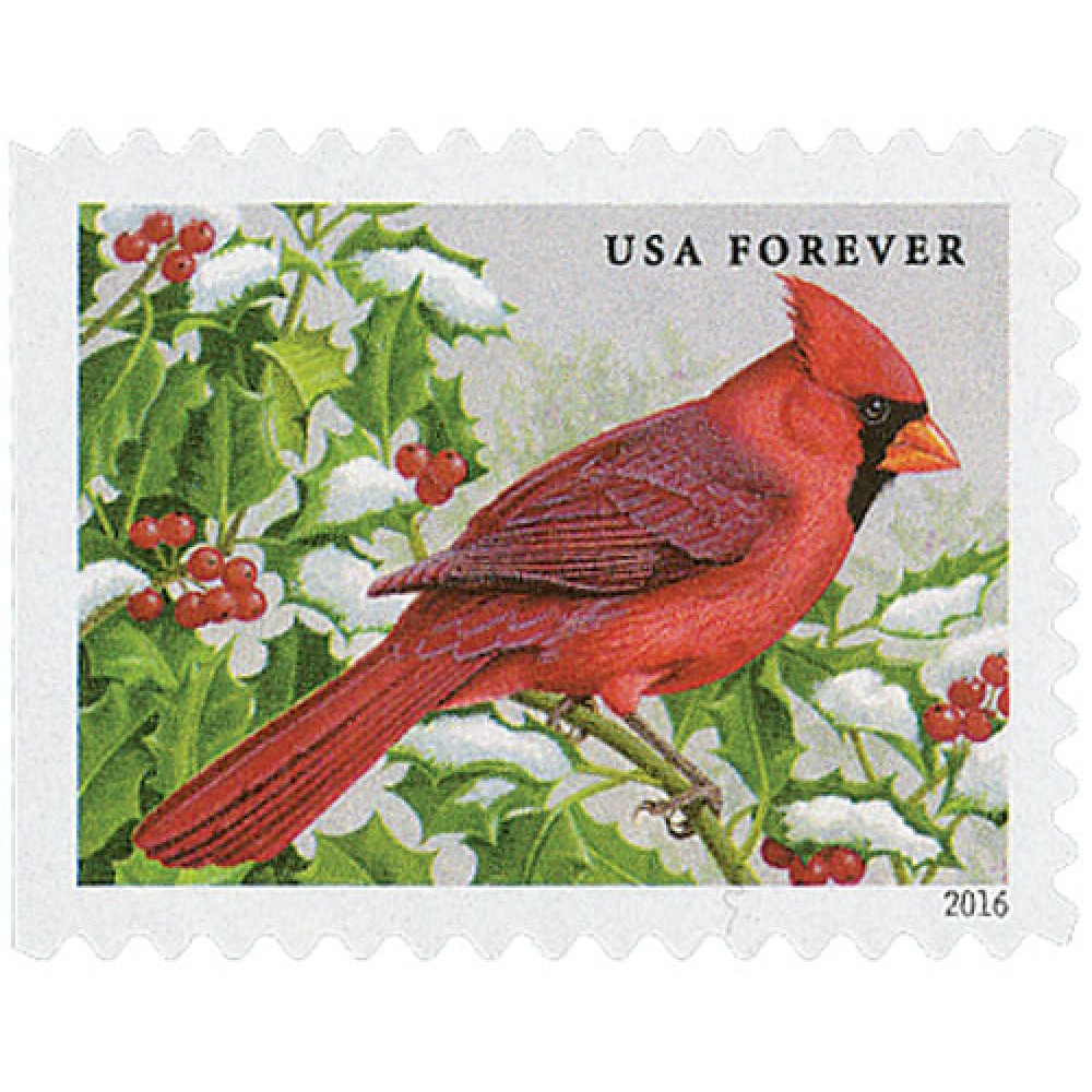 Songbirds in Snow Forever Stamps 2016